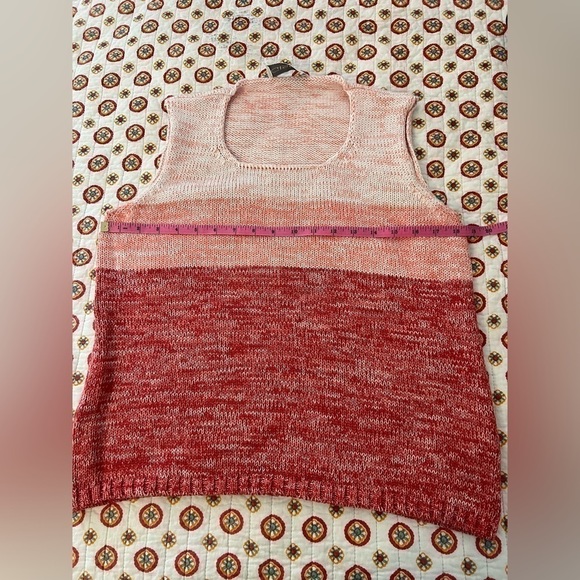 Gispa Italian Knit Pink Ombré Cardigan Tank Set Size L - Picture 8 of 12